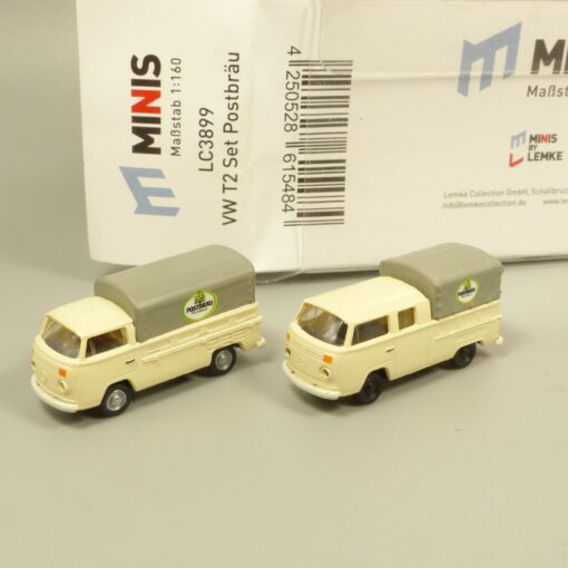 Lemke Minis 1:160 LC3899 VW T2 Set Postbräu in OVP EX6174