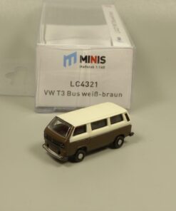 Lemke Minis 1:160 LC4321 VW T3 Bus weiß-braun in OVP EX6191