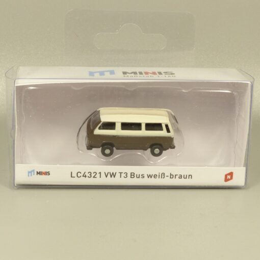 Lemke Minis 1:160 LC4321 VW T3 Bus weiß-braun in OVP EX6191 – Bild 4