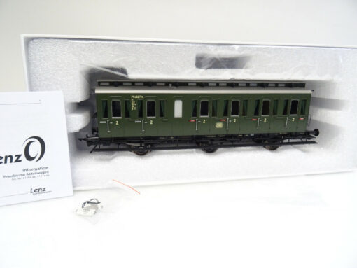 Lenz Spur 0 41163-01 Preuß. Abteilwagen C3 2.Kl. der DB neuwertig in OVP LB3844