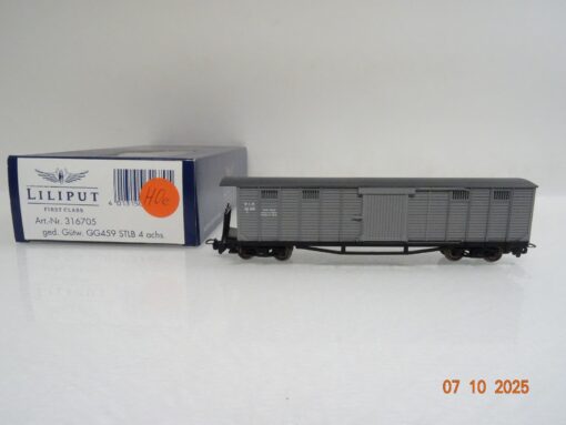 Liliput H0e 316705 gedeckter Güterwagen 4 achsig der STLB in OVP BH403