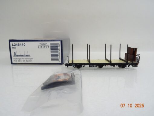 Liliput H0e L245410 Flachwagen mit Stahlrungen in OVP BH402