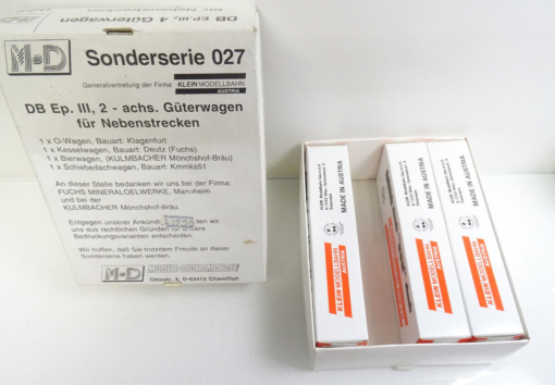 M+D H0 Sonderserie 027, LEERKARTON Klein Modellbahn 4Stck. siehe Foto AR7083 – Bild 3
