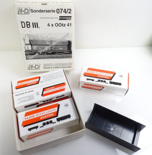 M+D H0 Sonderserie 074/2, LEERKARTON Klein Modellbahn 4Stck. siehe Foto AR7086