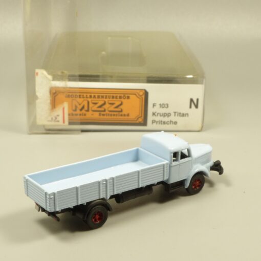 MZZ Modellbahnzubehör Spur N F103 Krupp Titan Pritschen LKW in OVP EX6343 – Bild 3