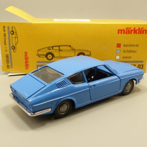 Märklin 1:43 18103-03 Audi 100 Coupé lichtblau in OVP EX3820 – Bild 3