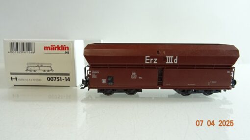 Märklin H0 00751-14 Selbstentladewagen Erz IIId der DB in OVP PR6971