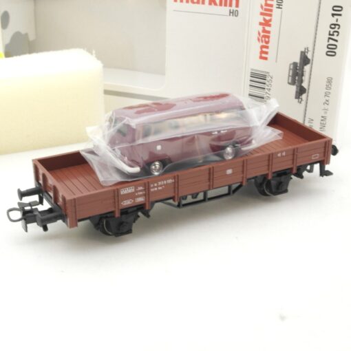 Märklin H0 00759-10 offener Güterwagen mit VW Transporter der DB in OVP QR745 – Bild 3