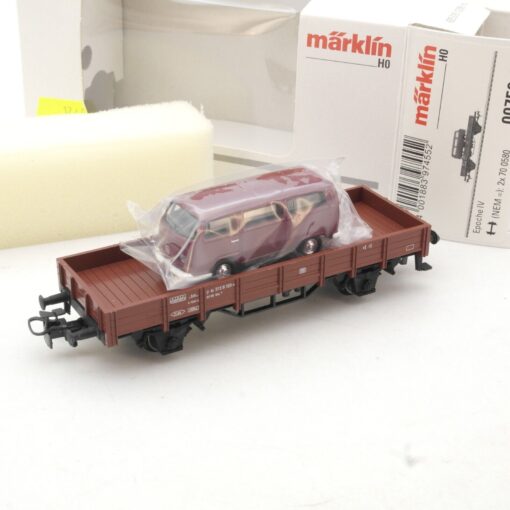 Märklin H0 00759-10 offener Güterwagen mit VW Transporter der DB in OVP QR745