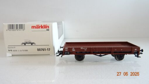 Märklin H0 00761-17 Niederbordwagen ohne Lieferwagen der DB in OVP PR8081