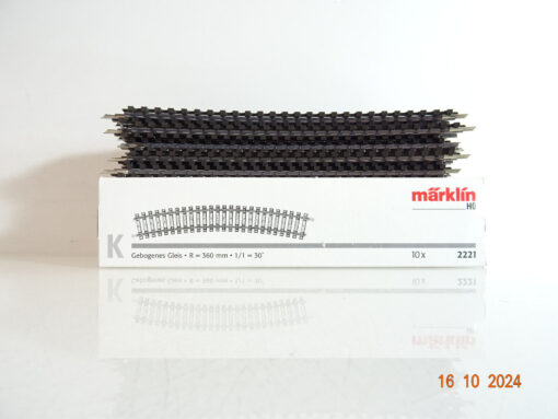 Märklin H0 2221 K-Gleis gebogene Gleisstücke 10x1/1 R360mm in OVP CK3419