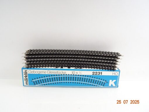 Märklin H0 2231 K gebogenes Gleis 10Stück siehe Foto in OVP PK23