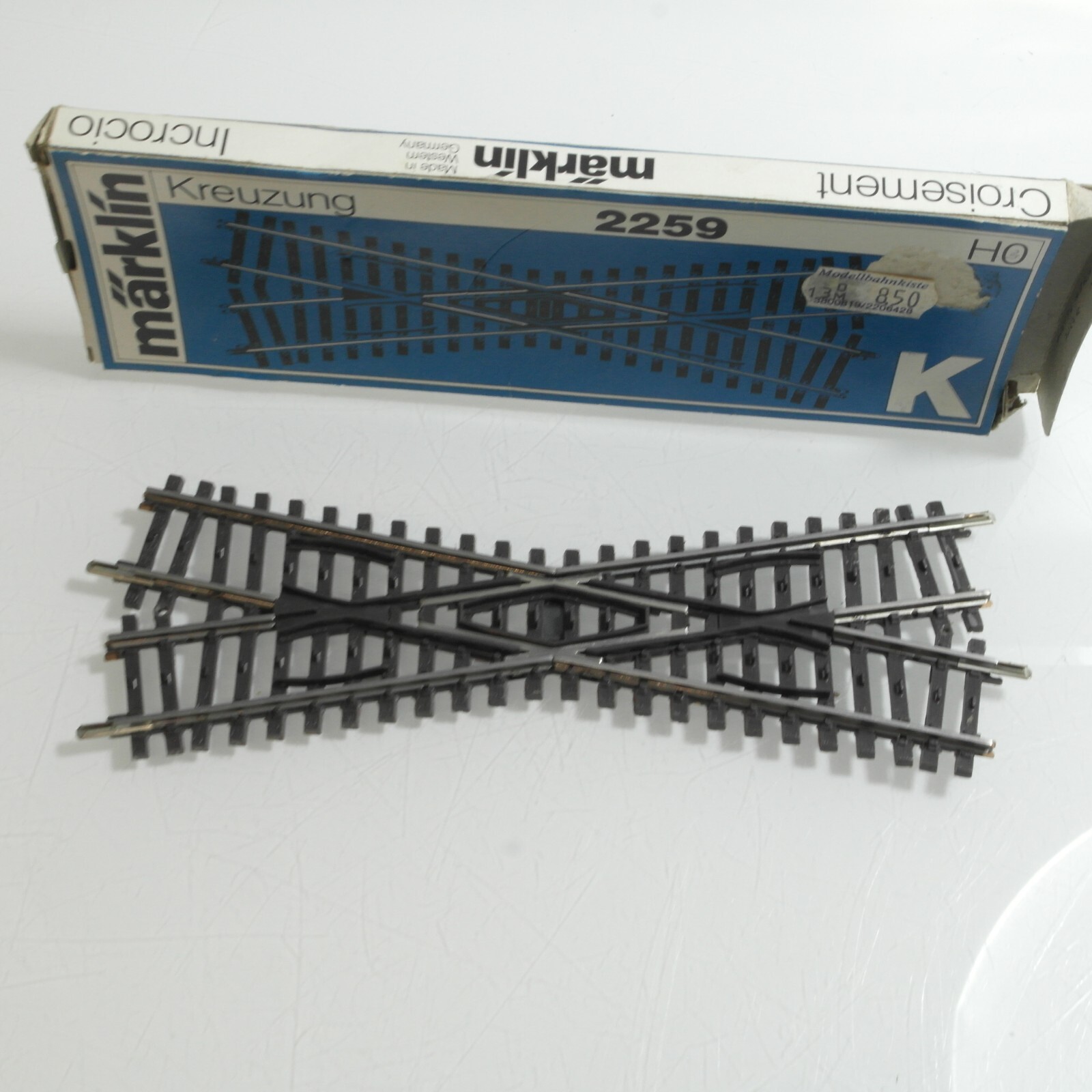 Märklin H0 2259 K Gleis Kreuzung 22°30 168,9 mm in OVP RG8935