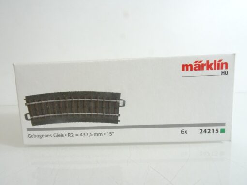 Märklin H0 24215 C Gleis Gleise gebogenen R2=437,5 mm 6 Stück in OVP QR7113 – Bild 4