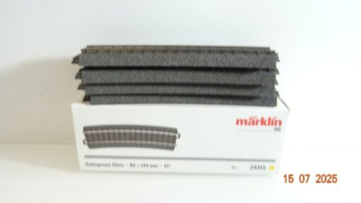 Märklin H0 24315 gebogenes Gleis R3=515 mm 15° 3 Stück siehe Foto in OVP CK9639