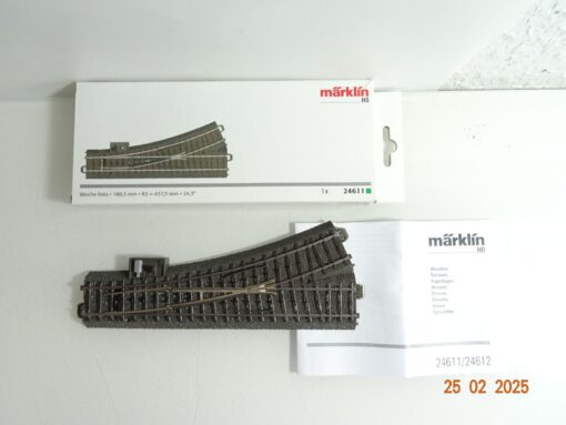 Märklin H0 24611 Weiche links mit Antrieb u. Decoder siehe Foto in OVP CK6280