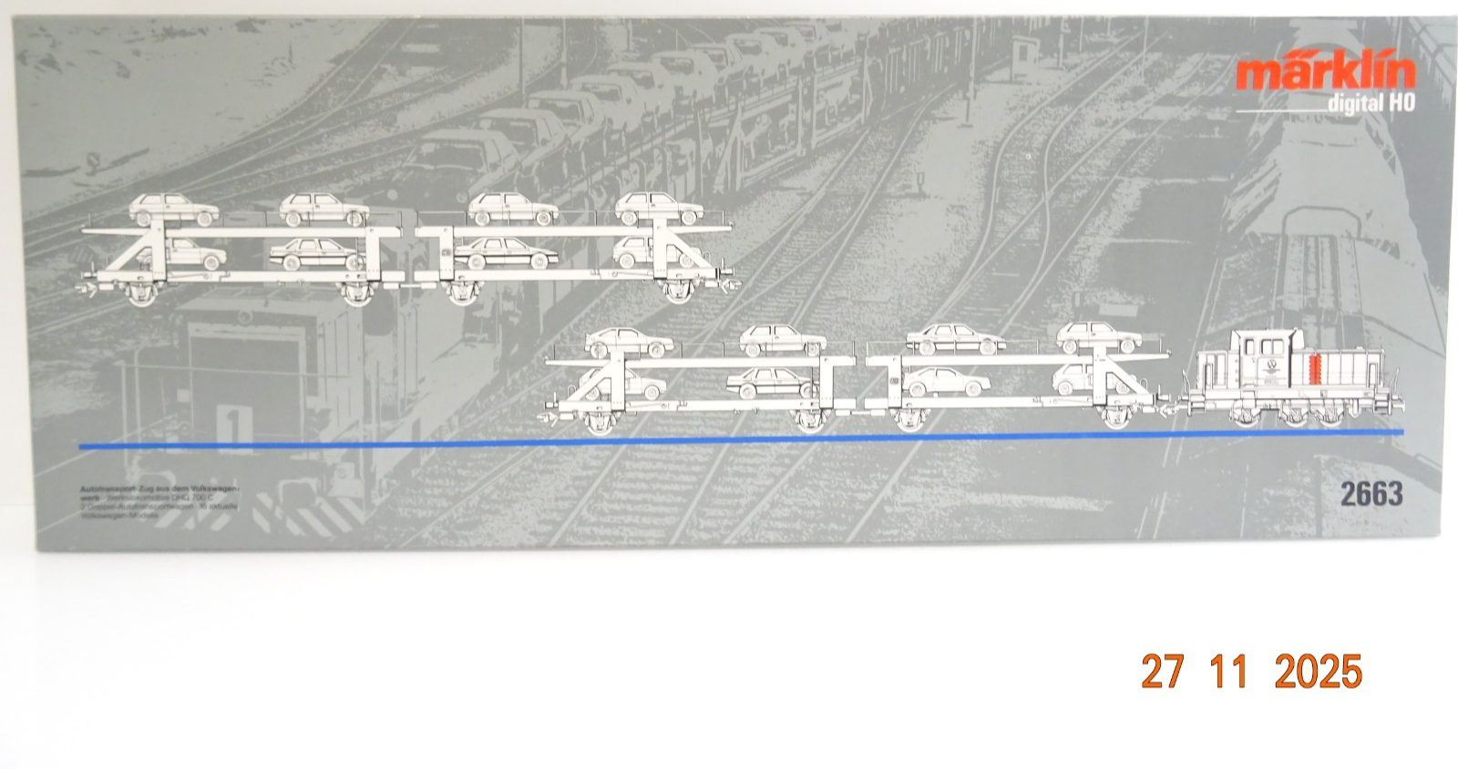 Märklin H0 2663 Autotransportzug Volkswagenwerk mit PKW in OVP JL4742 – Bild 3