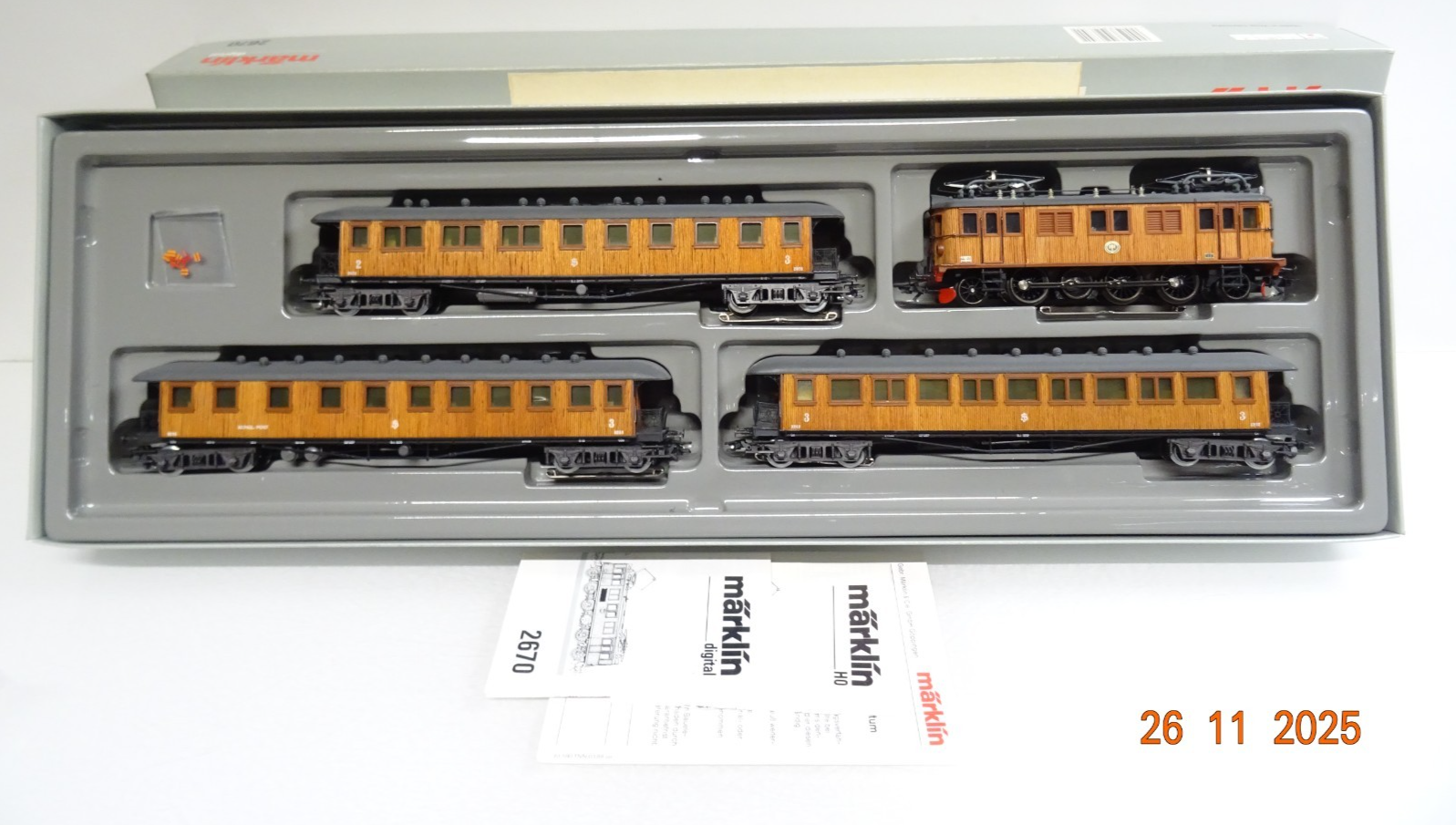 Märklin H0 2670 Schweden historisches Zugset 4tlg. Holzoptik SJ in OVP JL4717