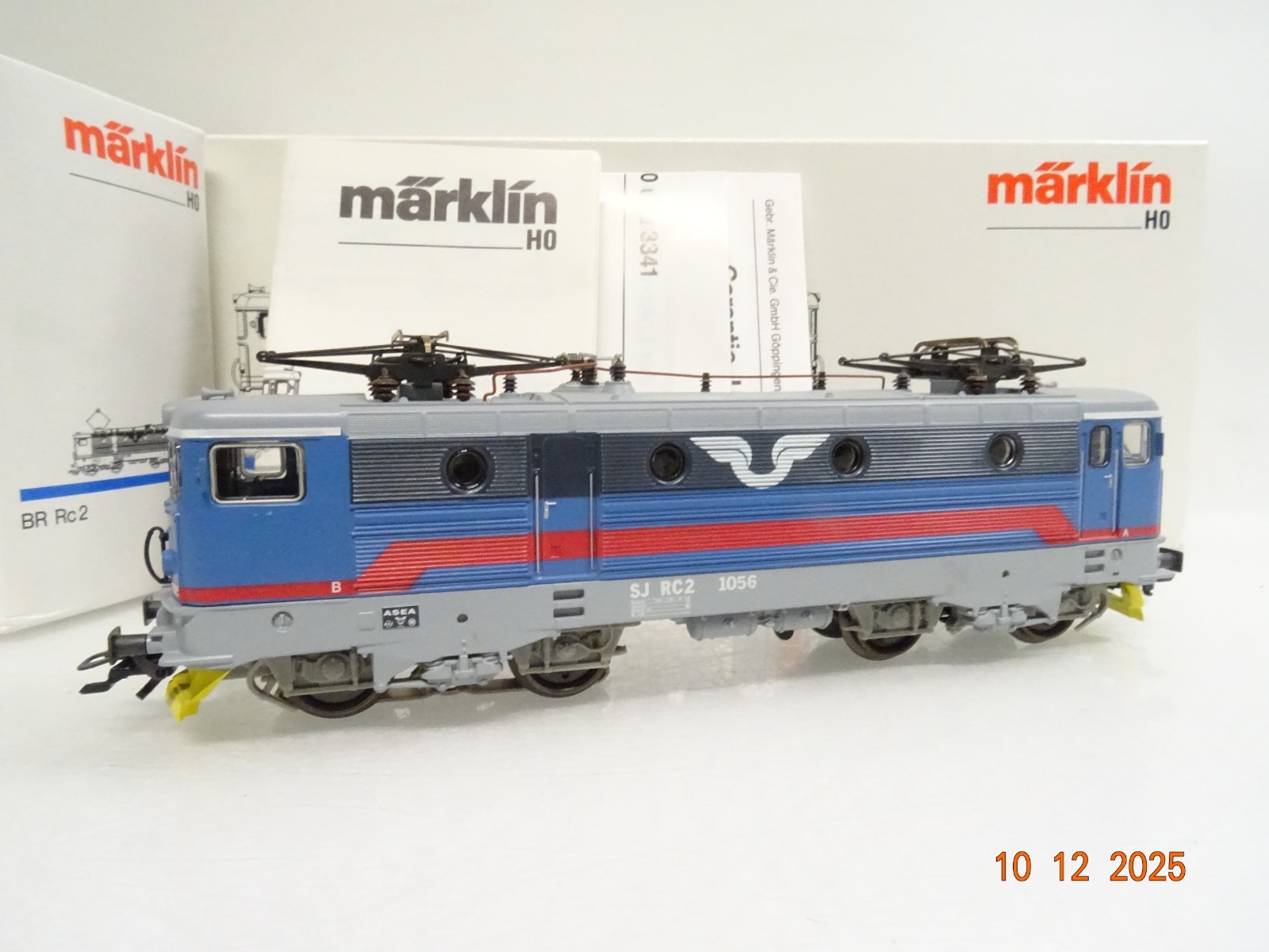 Märklin H0 3341 Schweden E-Lok Rc2 1056 der SJ in OVP JL4998