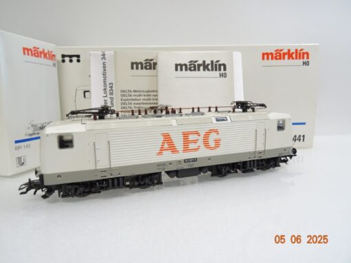 Märklin H0 3441 E-Lok BR 143 001-6 AEG der DB Delta Digital in OVP JL936