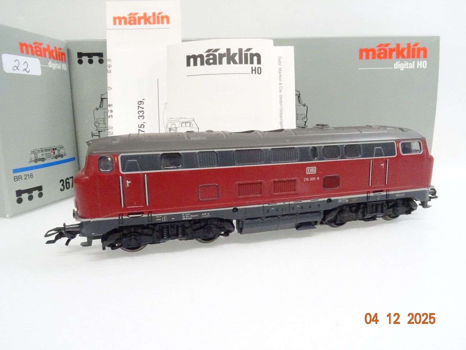 Märklin H0 3679 Diesellok BR 216 005-9 der DB Digital in OVP JL4861