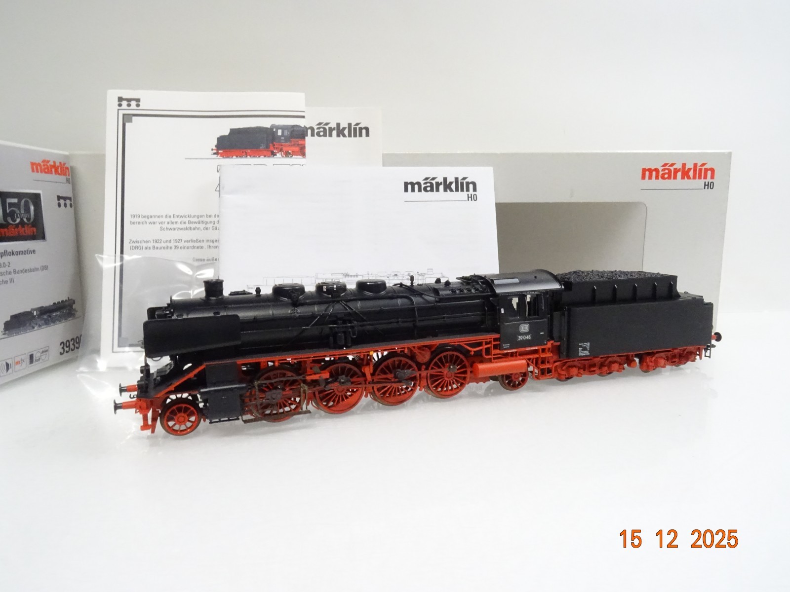 Märklin H0 39390 Dampflok BR 39 048 der DB Sound Mfx SoftDrive in OVP JL5080