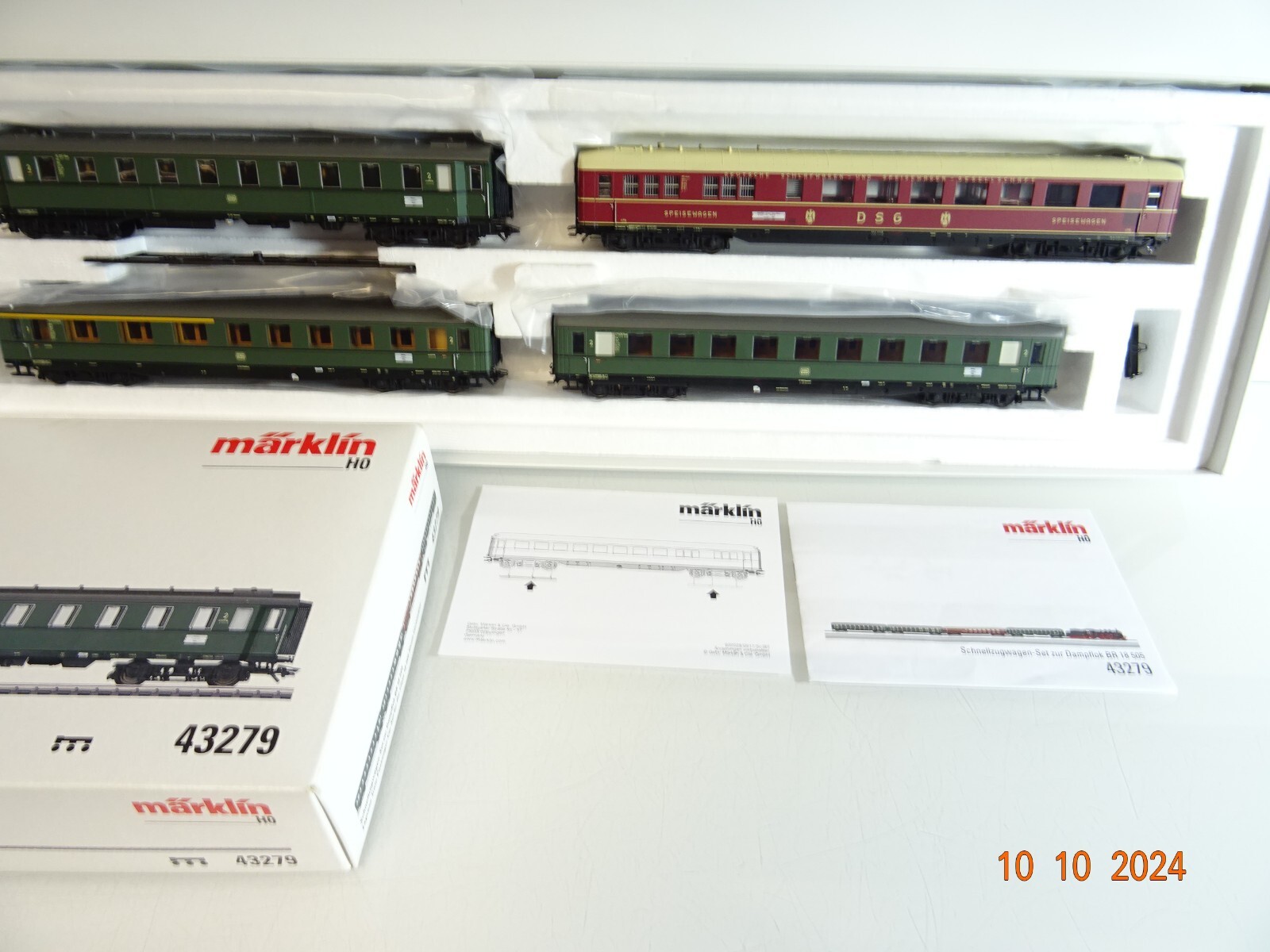 Märklin H0 43279 Schnellzugwagen-Set Epoche III der DB neuwertig in OVP PR3153 – Bild 3