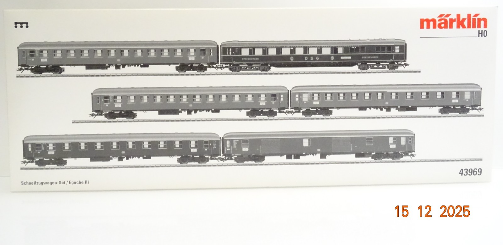 Märklin H0 43969 Schnellzugwagen-Set 6tlg. der DB in OVP JL5112 – Bild 5
