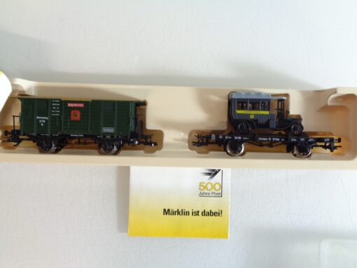 Märklin H0 4501 Postwagen Set 2 tlg. der königl. württ. Post in OVP BH526 – Bild 3