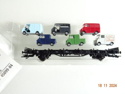 Märklin H0 45099-04 Autotransportwagen mit Ladung der DB in OVP PR3951