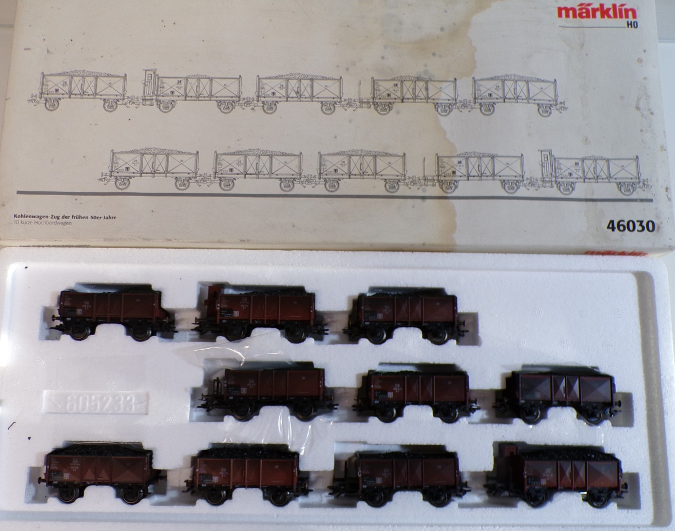 Märklin H0 46030 Kohlenwagen-Zug der frühen 50er-Jahre der DB in OVP BH1911
