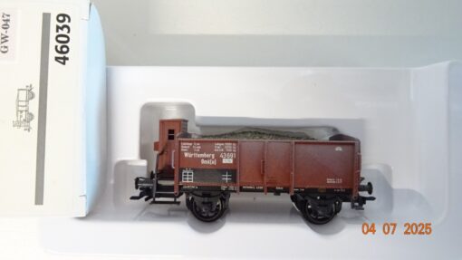 Märklin H0 46039 Hochbordwagen mit Ladung Württemberg in OVP PR8879