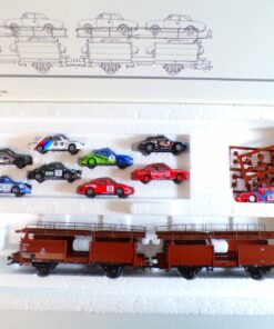 Märklin H0 46122 Autotransportwagen mit 9 Tourenwagen in OVP BH1191