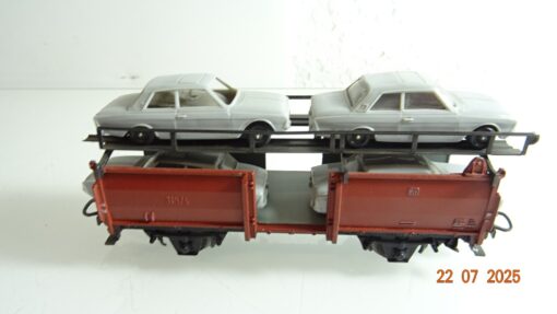 Märklin H0 4613 Autotransporterwagen mit 4 PKW Blech, siehe Foto RR2576 o. – Bild 3