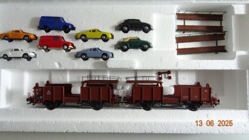 Märklin H0 46132 Doppel-Autotransporter mit 8 PKW´s der DB in OVP PR8438 – Bild 3