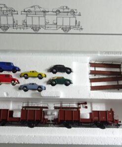 Märklin H0 46132 Doppel-Autotransporter mit 8 PKW´s der DB in OVP PR8438