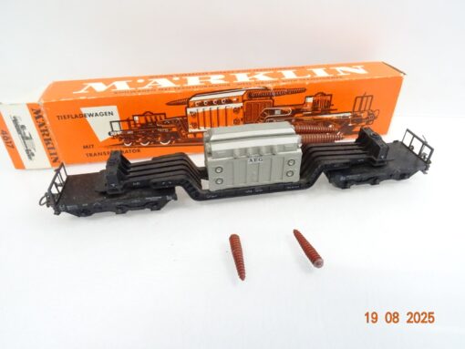 Märklin H0 4617 Tiefladewagen mit Transformator, siehe Foto in OVP RR3073 – Bild 3