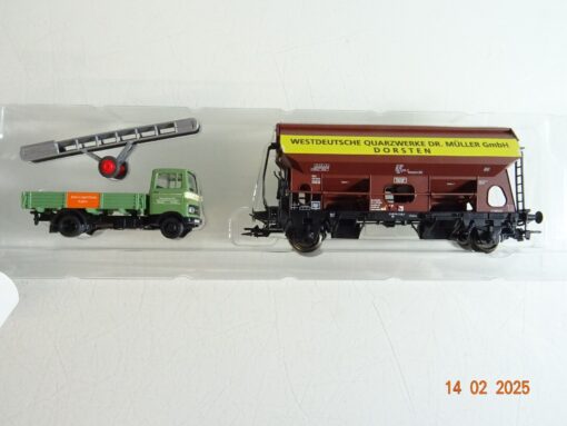 Märklin H0 46302 Schwenkdachwagen mit LKW Förderband der DB in OVP PR5973 – Bild 3