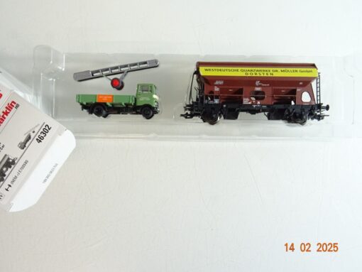 Märklin H0 46302 Schwenkdachwagen mit LKW Förderband der DB in OVP PR5973