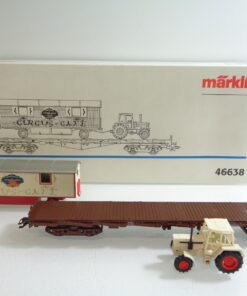 Märklin H0 46638 Flachwagen mit Fahrzeugen National-Zirkus in OVP F280