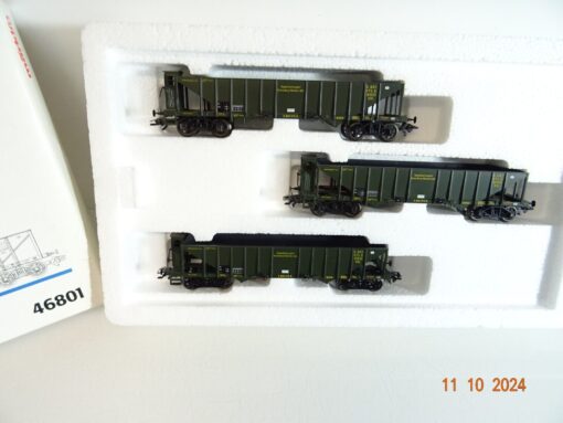 Märklin H0 46801 Set Kohlentrichterwagen d. K.Bay.Sts.B. neuwertig in OVP PR3180