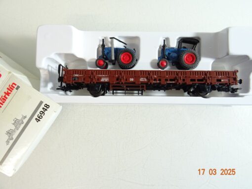 Märklin H0 46948 Rungenwagen mit 2 Lanz Bulldog der DB in OVP PR6597
