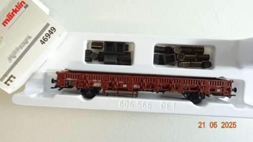 Märklin H0 46949 Rungenwagen mit Ladung der DB in OVP PR7923