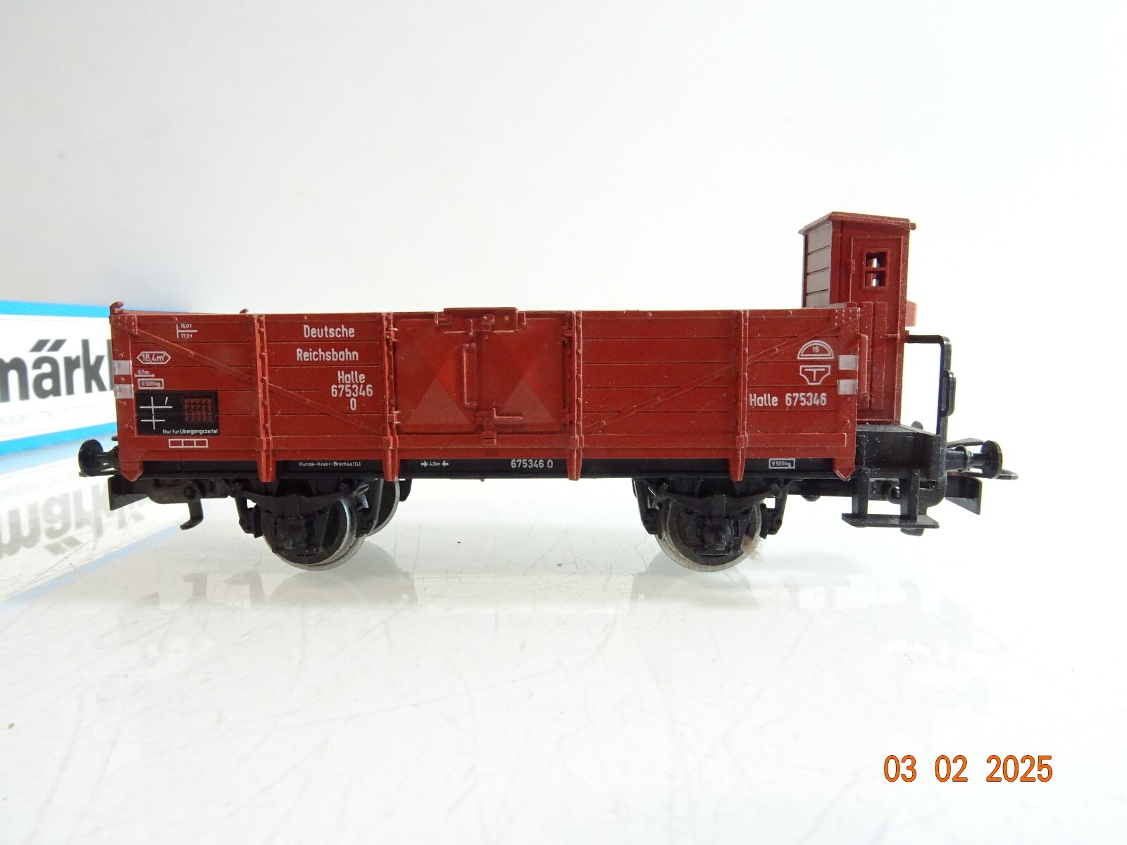 Märklin H0 4696 offener Güterwagen mit Bremserhaus der DR in OVP PR5715 – Bild 3