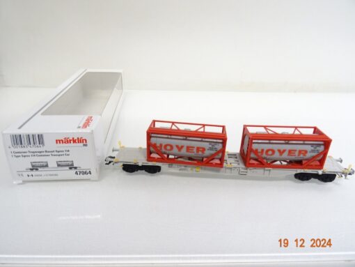 Märklin H0 47064 Container-Tragwaren Bauart Sgnss 114 in OVP CK4995