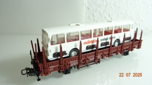 Märklin H0 4714 Rungenwagen mit Bus MB einfach digital RR2601 o.