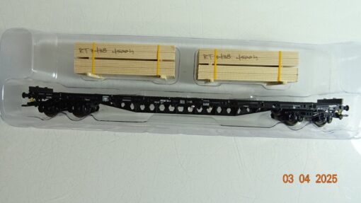 Märklin H0 47151 Flachwagen mit Holzladung der DB in OVP PR6894 – Bild 3