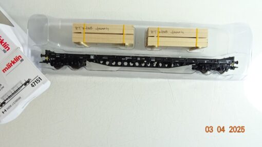Märklin H0 47151 Flachwagen mit Holzladung der DB in OVP PR6894