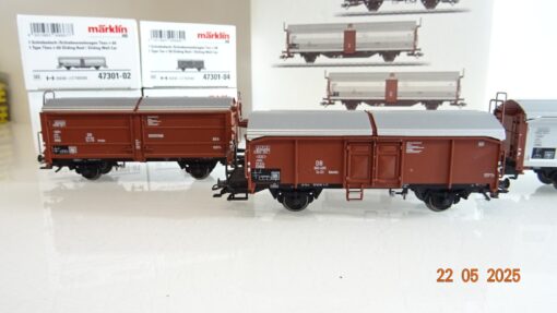 Märklin H0 47301 Schiebdach-/Schiebewandwagen-Set 4 tlg. der DB in OVP PR7928 – Bild 8