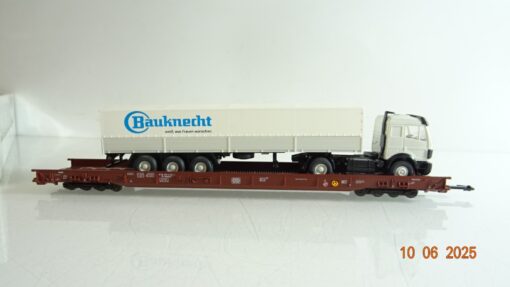 Märklin H0 4742 Niederflurwagen mit Sattelzug Bauknecht der DB in OVP PR8303 – Bild 3